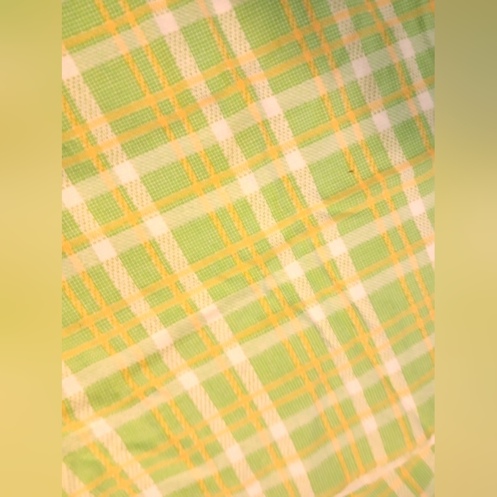 Authentic Vintage Double Knit Plaid Fabric - Picture 2 of 2